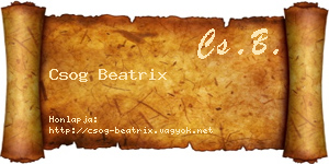 Csog Beatrix névjegykártya